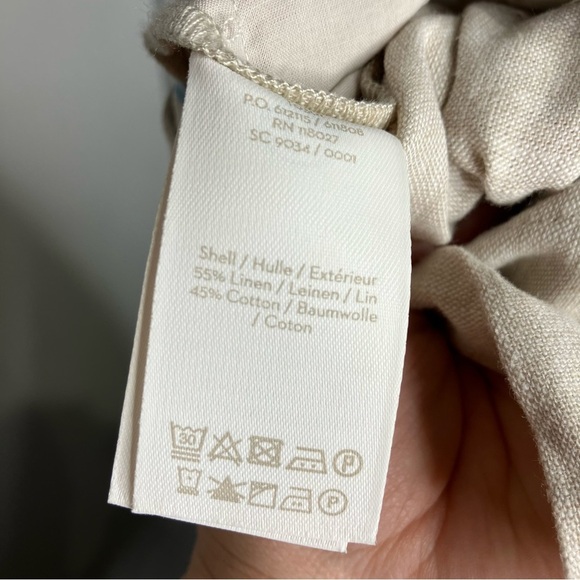 Boden linen cotton Blend shorts paperbag waist 9” tan new with tags women’s 16 - Picture 7 of 8